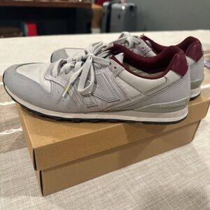 New Balance x FIGS Light Gray & Burgundy Casual Sneakers